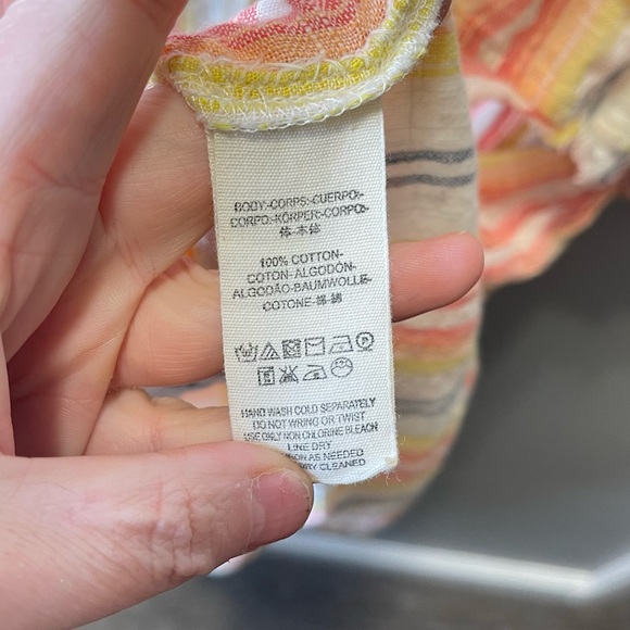 Free People Women's Summer Nights Cotton Dress Yellow Combo Size Small‎ - Picture 5 of 6